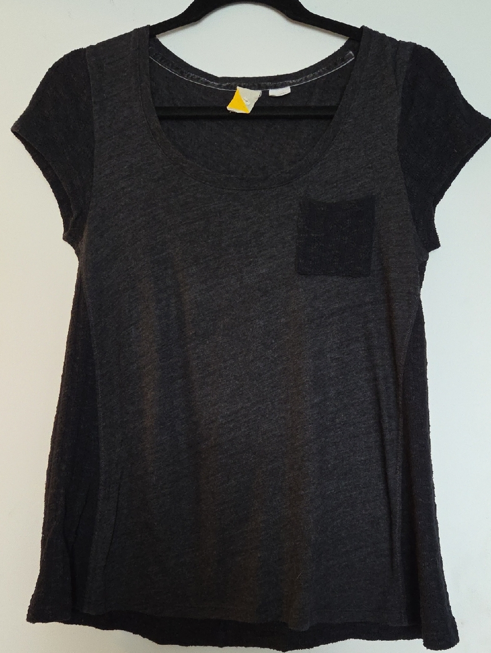 Anthropologie Tee XS -Mixed Texture Black